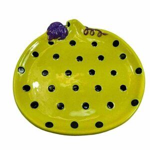 Halloween Plate Snack Candy Cookie Treat Pumpkin Shaped Black‎ Green Purple New